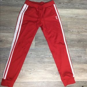 Red joggers